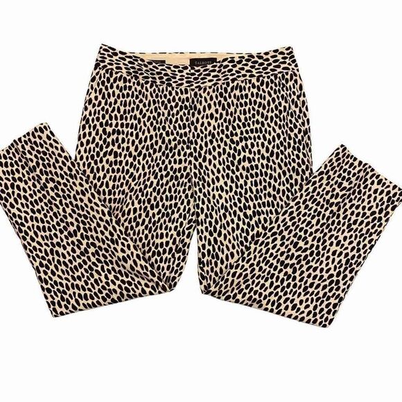 Talbots Slim Crop Black and White Cheetah Print Pants - Picture 2 of 14